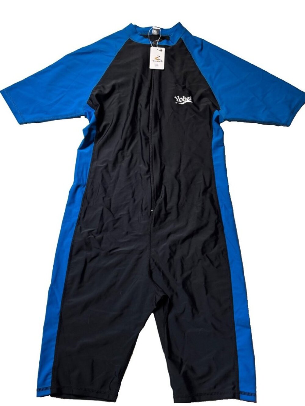 Yobel Unisex Black & Blue Size 3XL Swim, Biking Snorkeling Rash Guard Suit NWT